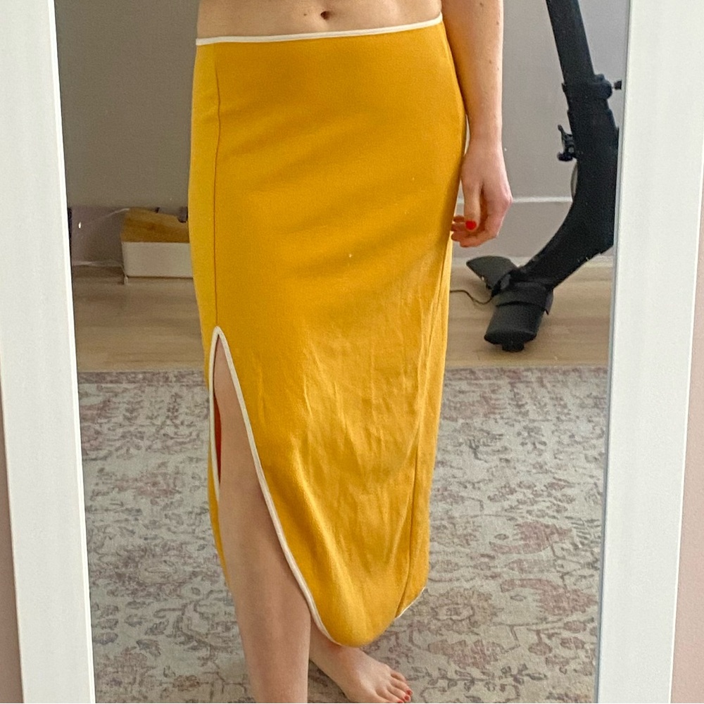 Anthropologie Yellow Skirt